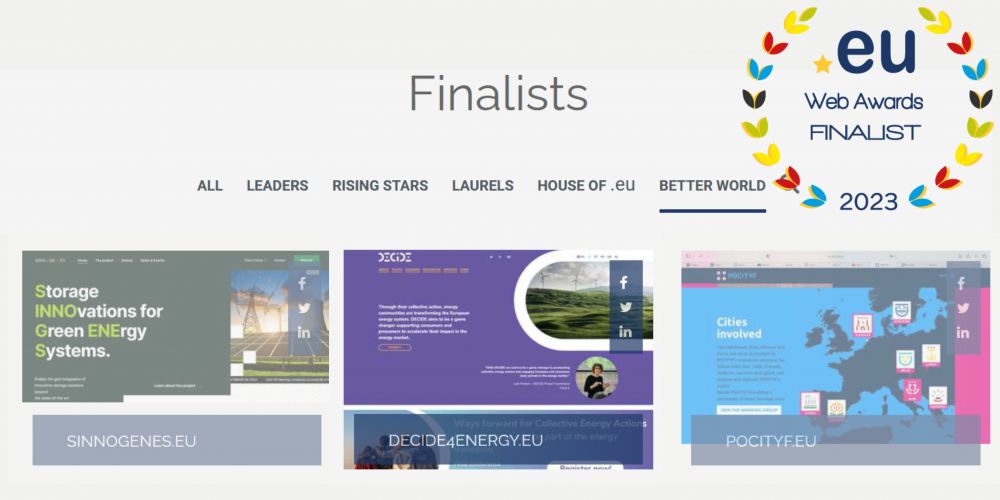 DECIDE among finalists for European website awards